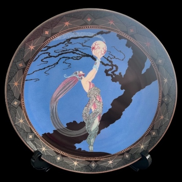 House of Erté “Fireflies” Collectible Plate - Picture 1 of 3